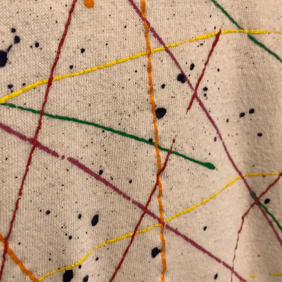 80’s paint drizzle sweater - Picture 4 of 5